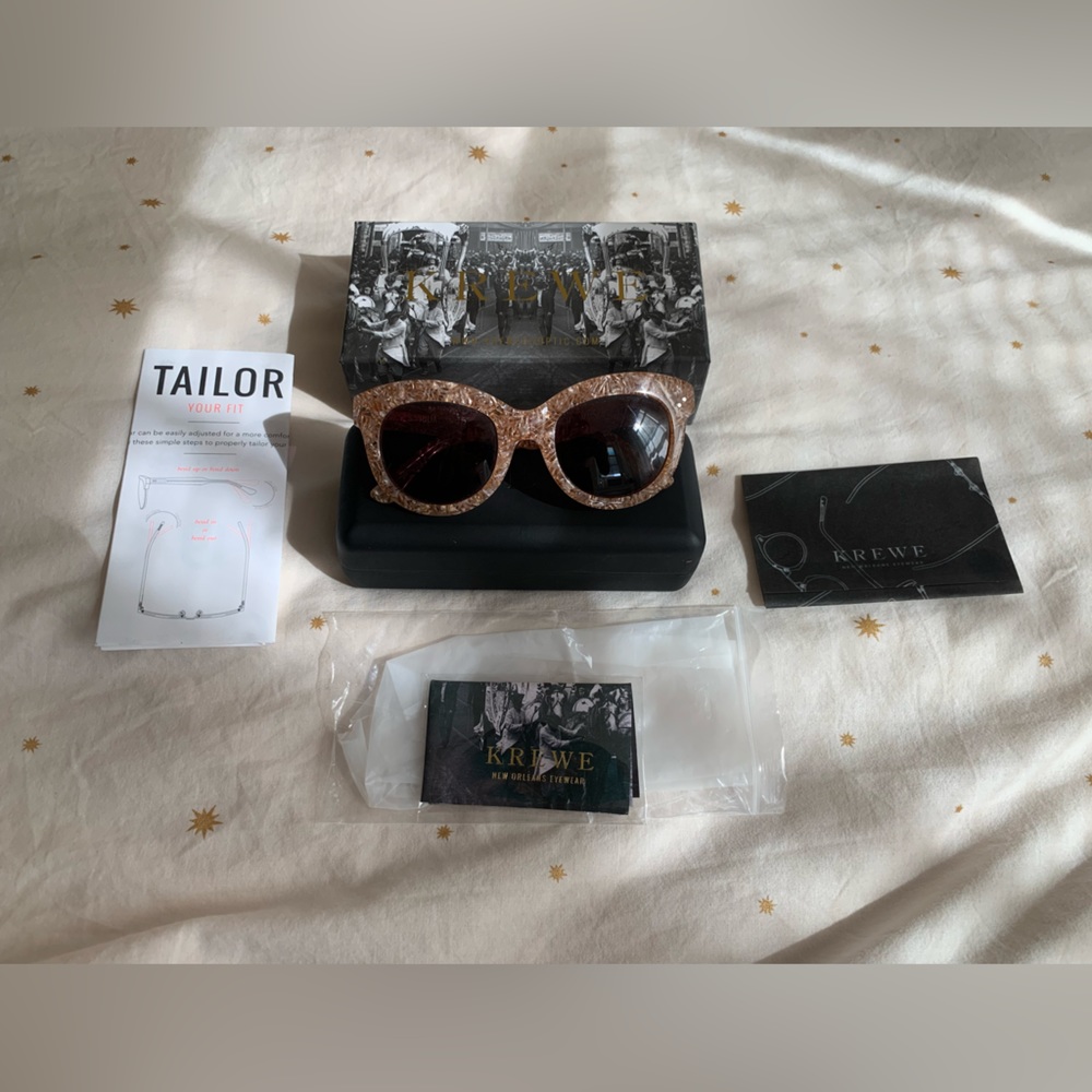 KREWE - Julia Cat-Eyed Sunglasses - Pink Marbled - Picture 7 of 11